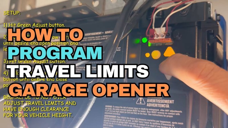 Adjusting Garage Door Opener Travel Limits: A Diy Tutorial