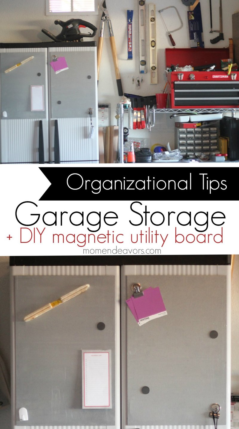 Creating A Magnetic Board On Your Garage Door For Organization