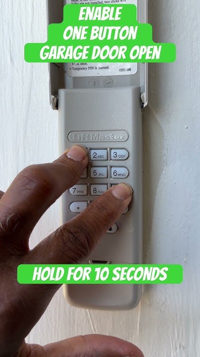 How To Disable Overhead Door Keypad