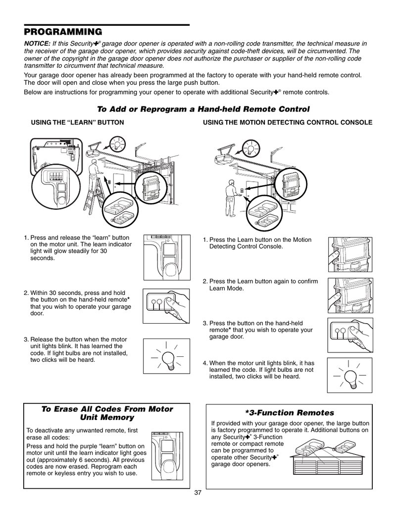 How To Program Craftsman Motor Unit