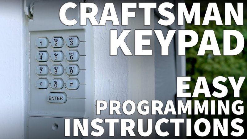 How To Test Craftsman Keypad